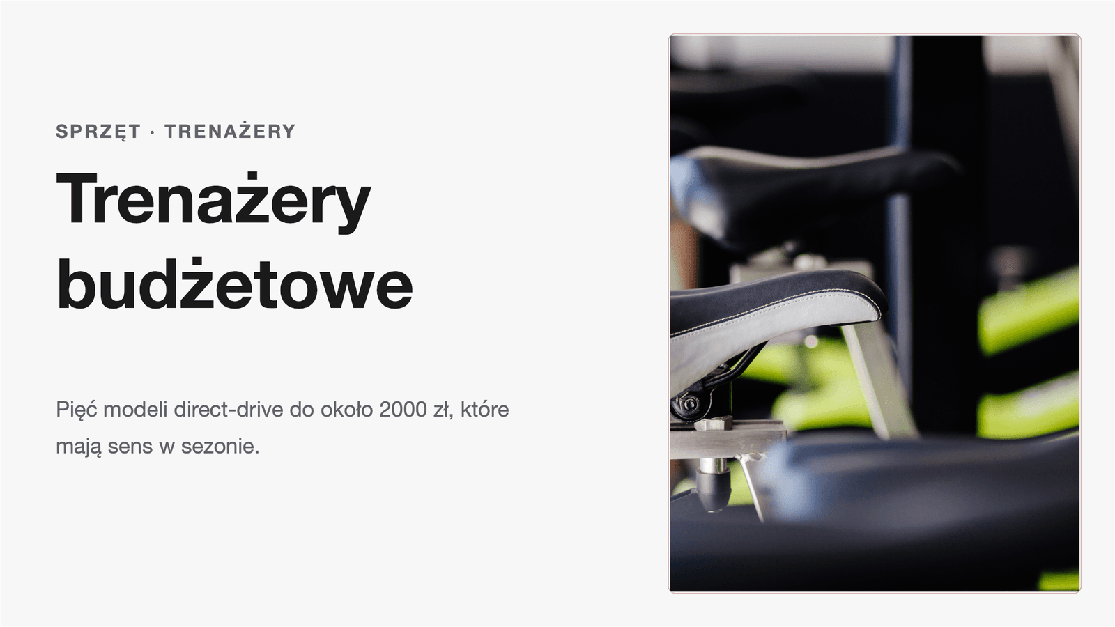 Trenażery budżetowe 2026: pięć direct-drive do 2000 zł