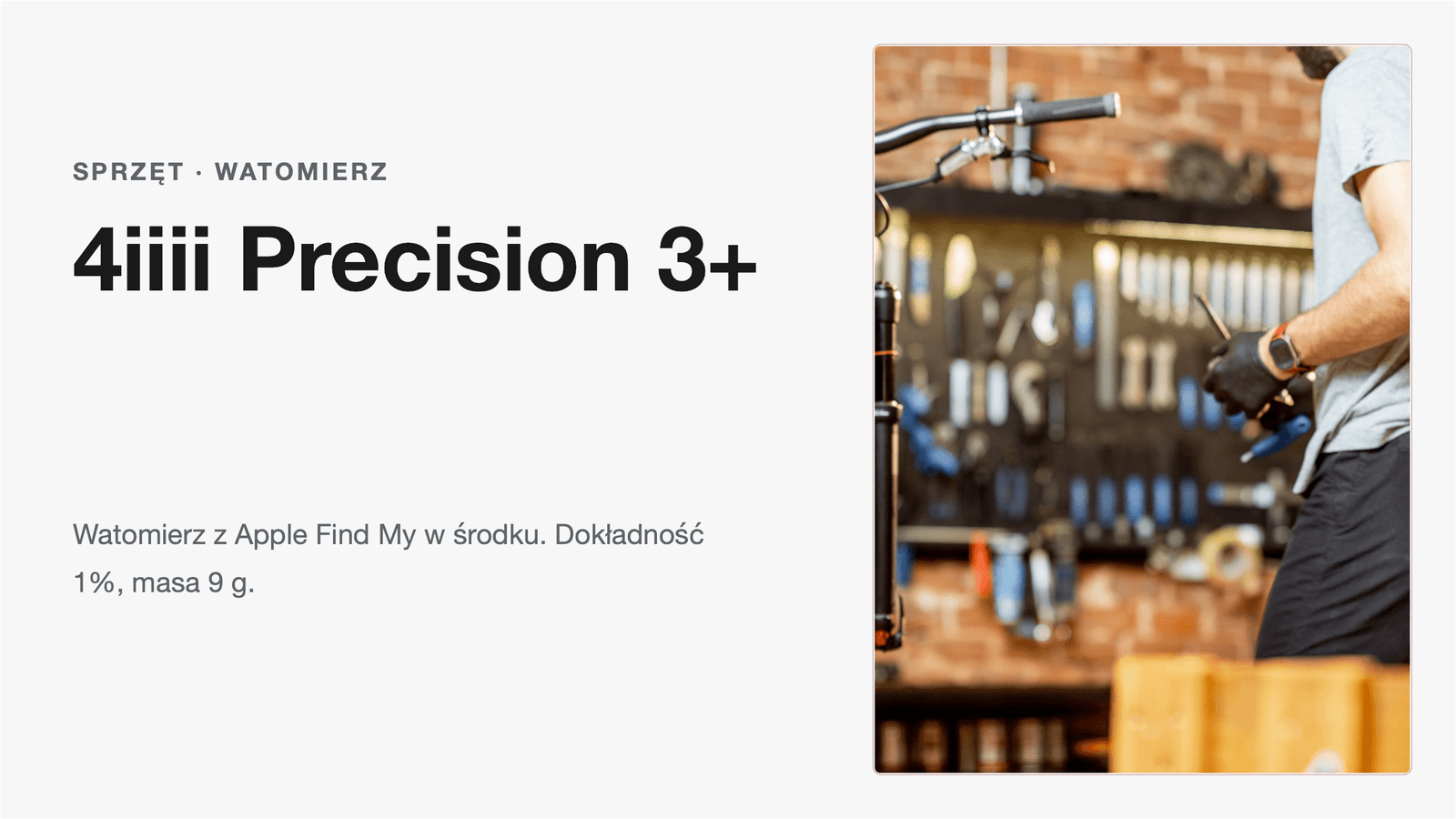 4iiii Precision 3+: watomierz z Apple Find My w środku