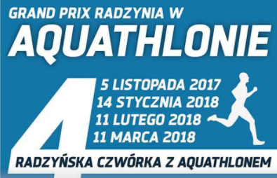 Logo Zawodów Grand Prix Radzynia Podlaskiego w Aquathlonie 1/4 2017/2018