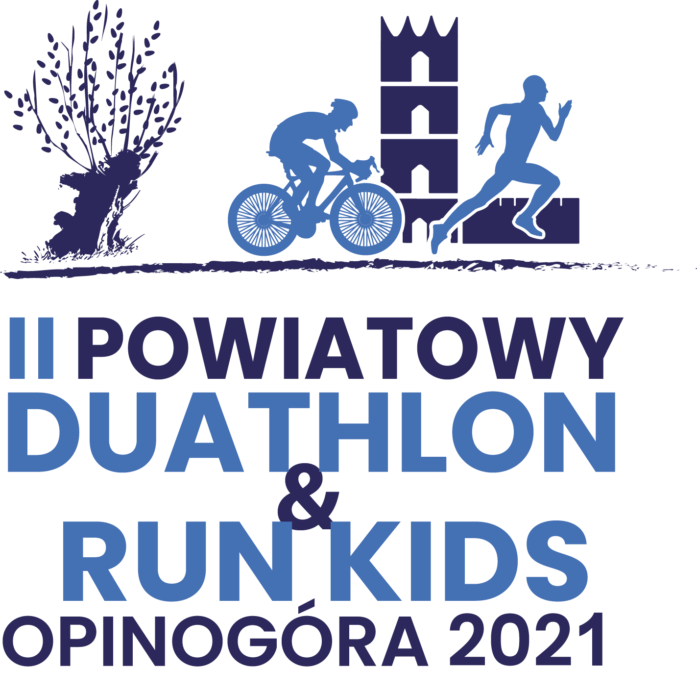 Logo Zawodów II Powiatowy Duathlon & RunKids Opinogóra 2021