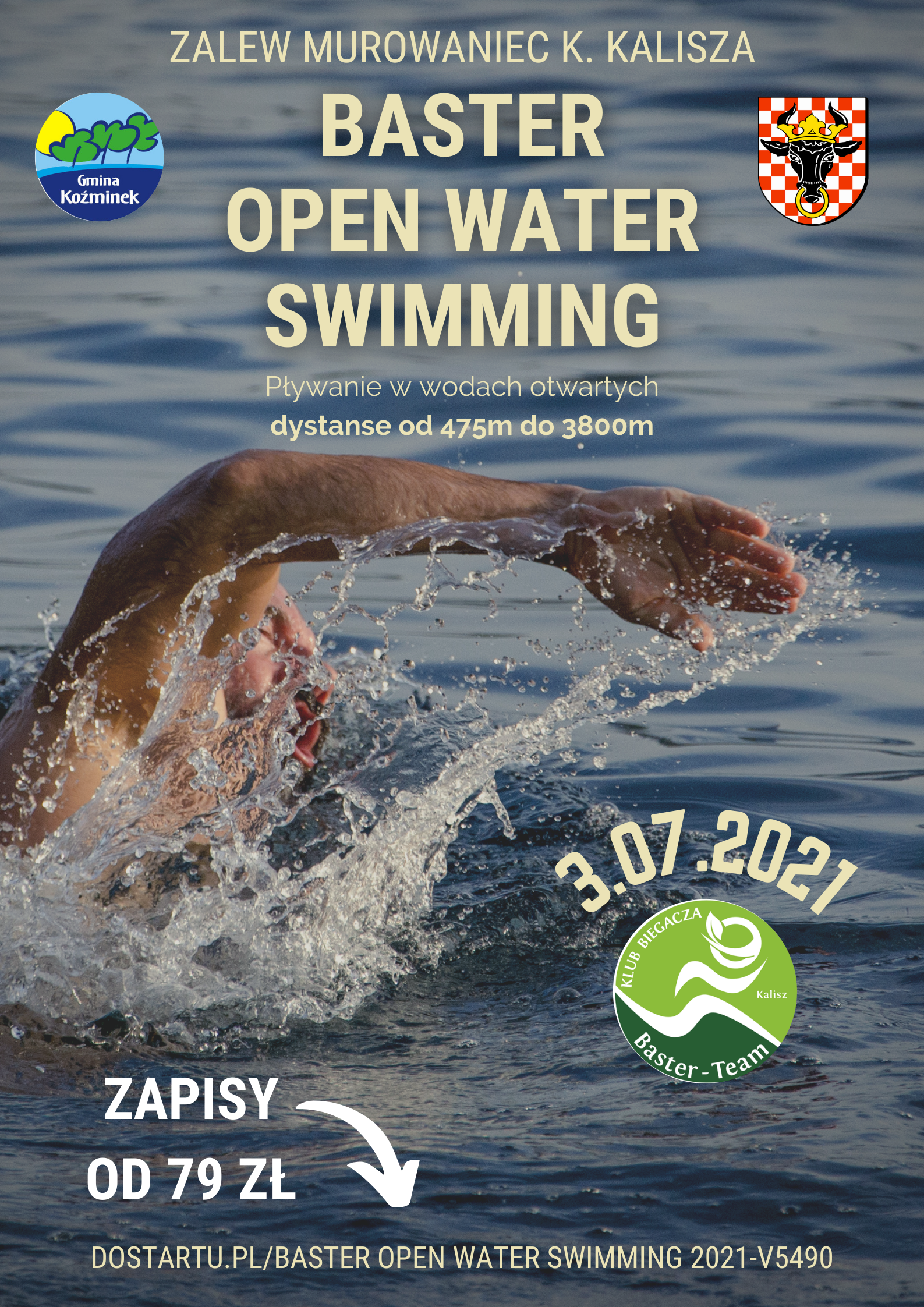 Logo Zawodów Baster Open Swimming 2021