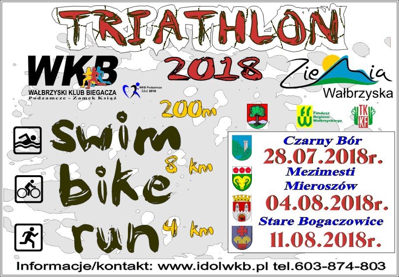 Logo Zawodów Triathlon Mezimesti - Mieroszów 2018