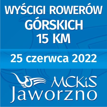 Logo Zawodów 26. Wyścig Rowerów Górskich 15 km - Jaworzno 2022