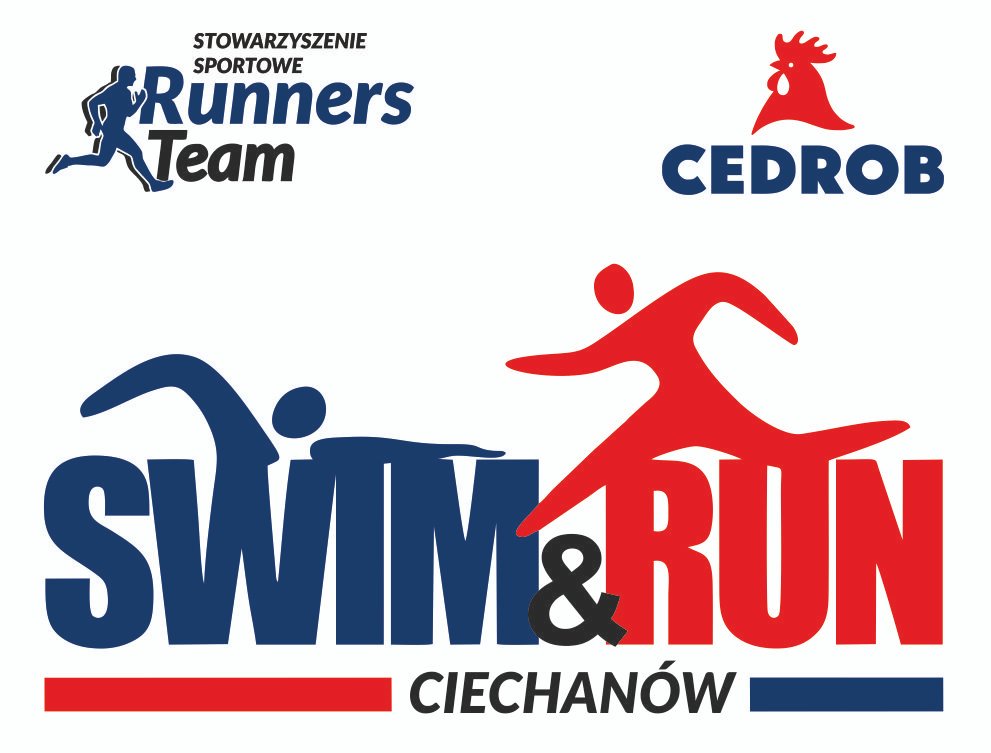Logo Zawodów Swim & Run Duathlon Ciechanów 2022