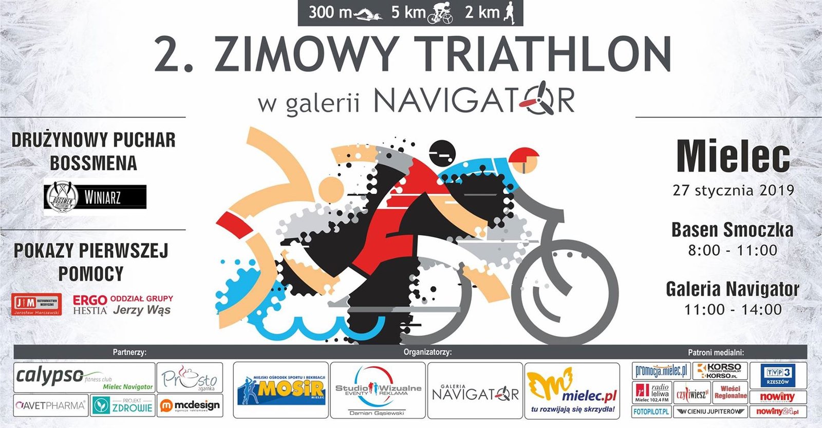 Logo Zawodów Zimowy Triathlon w Galerii Navigator 2019